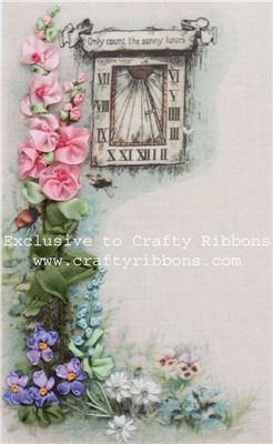 Silk Ribbon Embroidery Kit - Sundial Garden